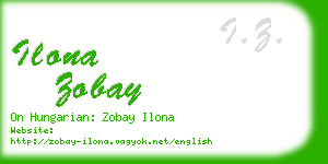 ilona zobay business card